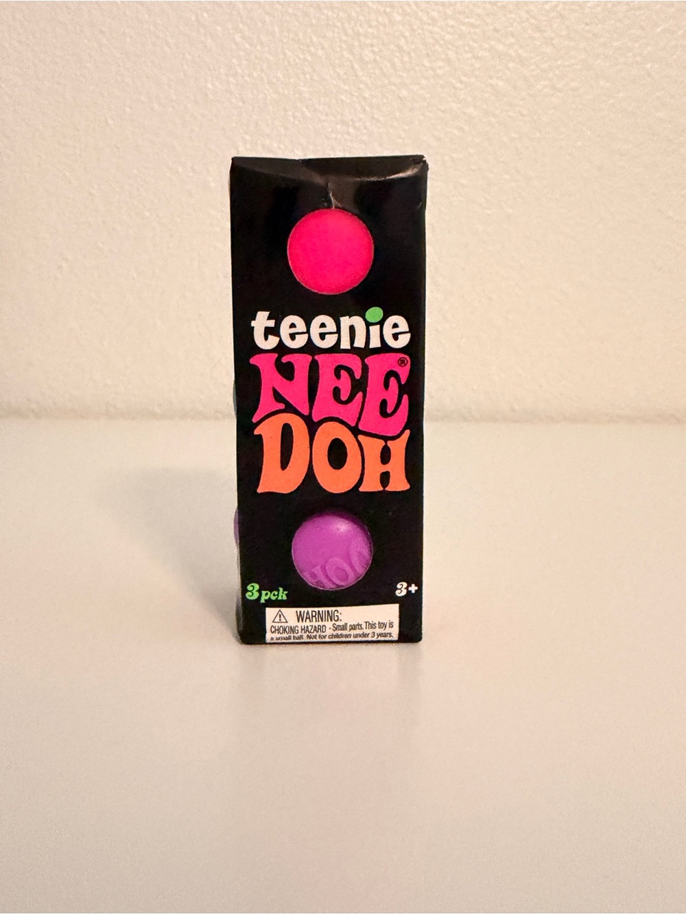 NeeDoh teenie Kids Toy 3-Pack - Pink, Blue, & Purple Stress Balls